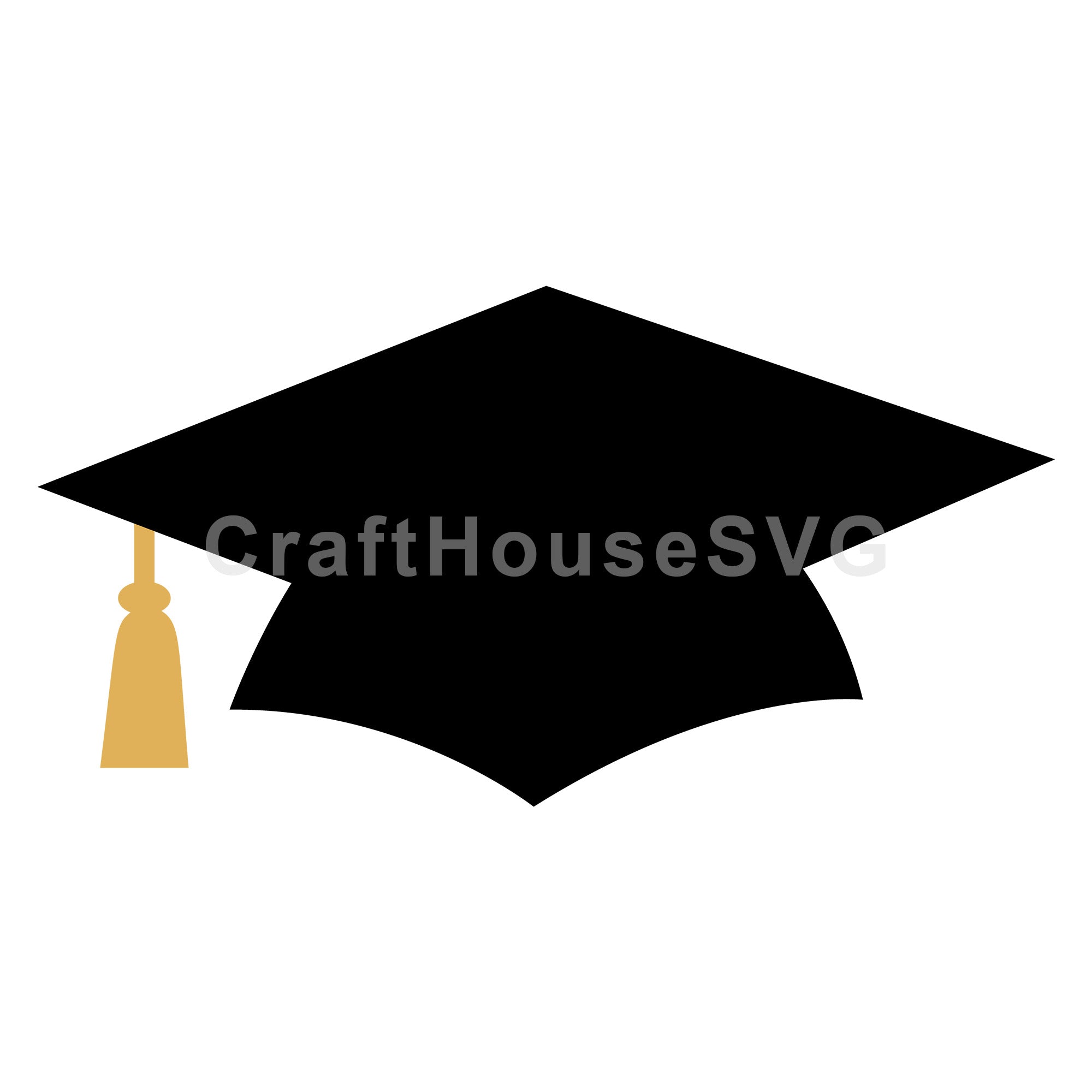 Simple Graduation Cap With Tassel SVG