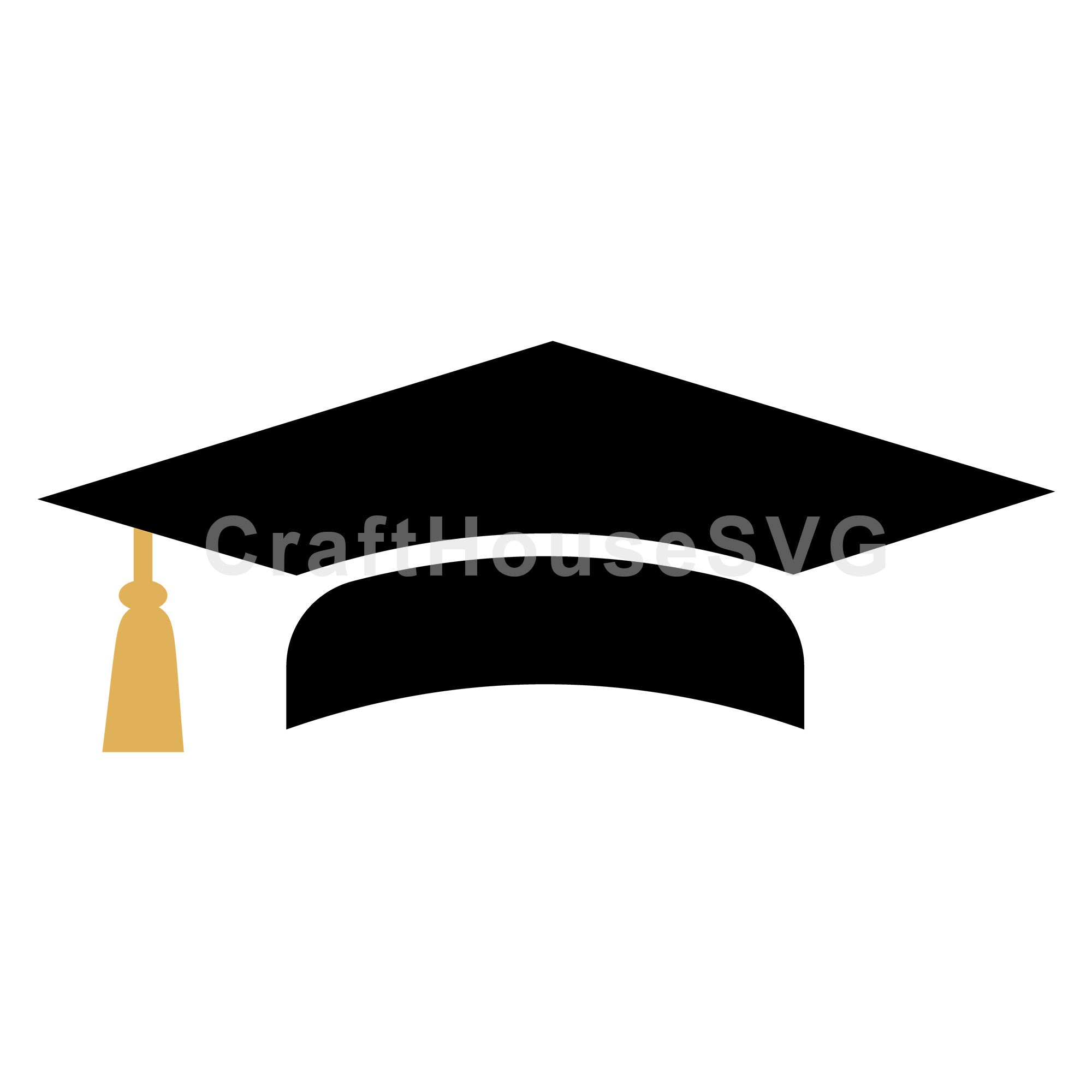 Classic Graduation Cap With Tassel SVG