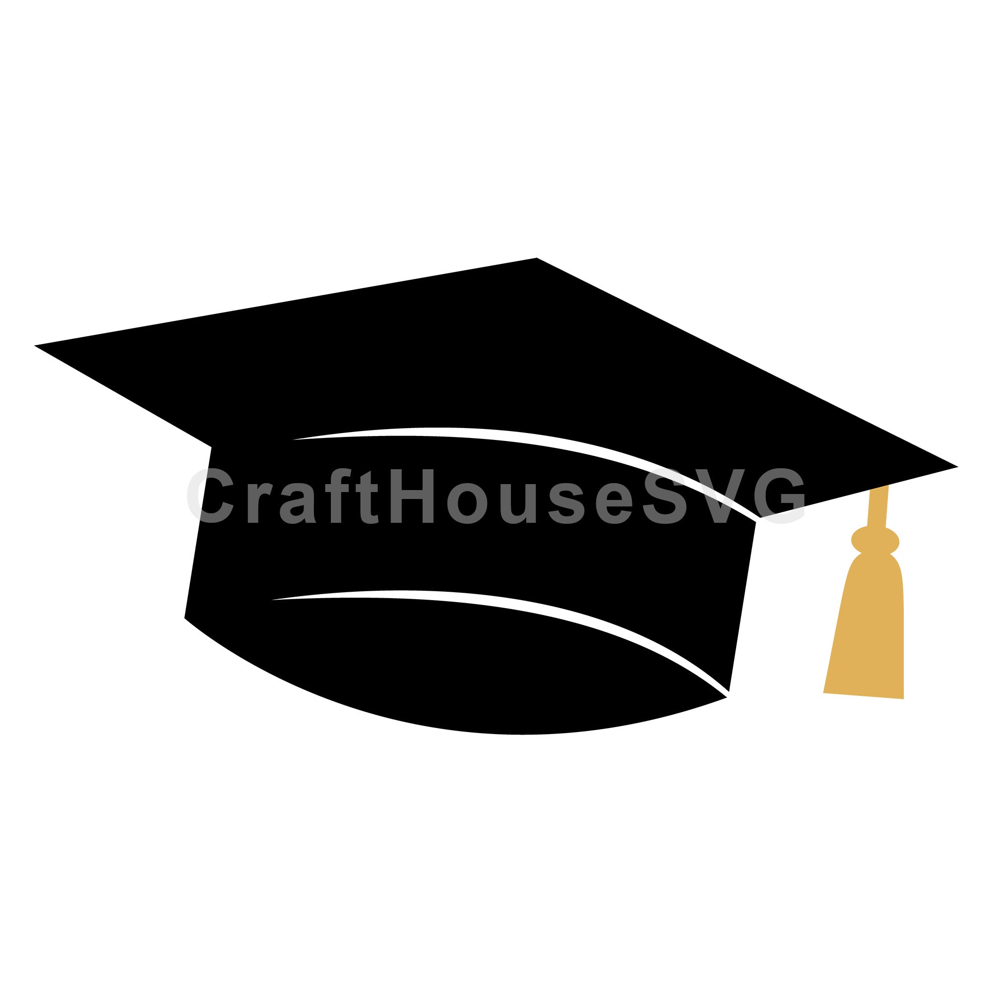 Side View Graduation Cap SVG