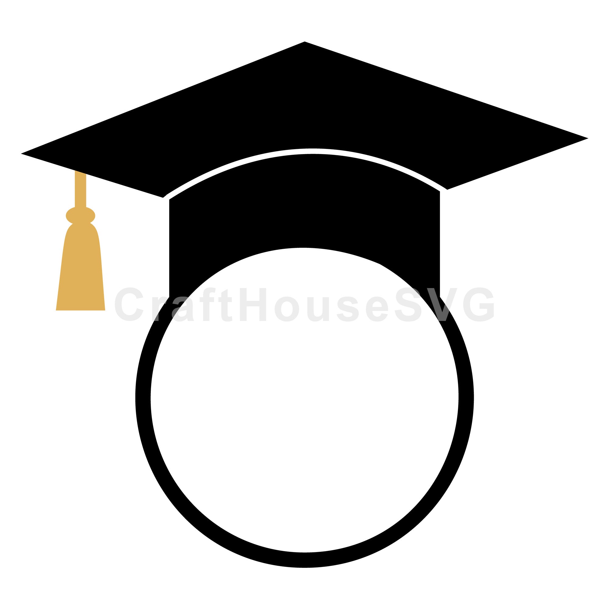 Monogram Graduation Cap SVG