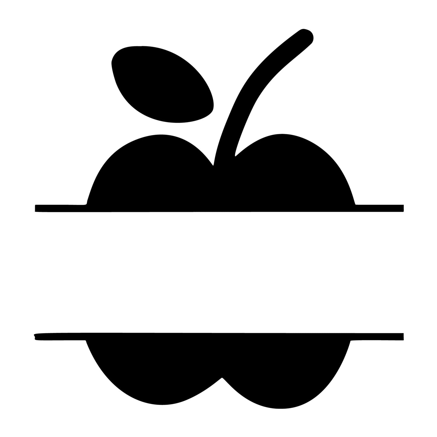 Graphic Apple Monogram Frame SVG