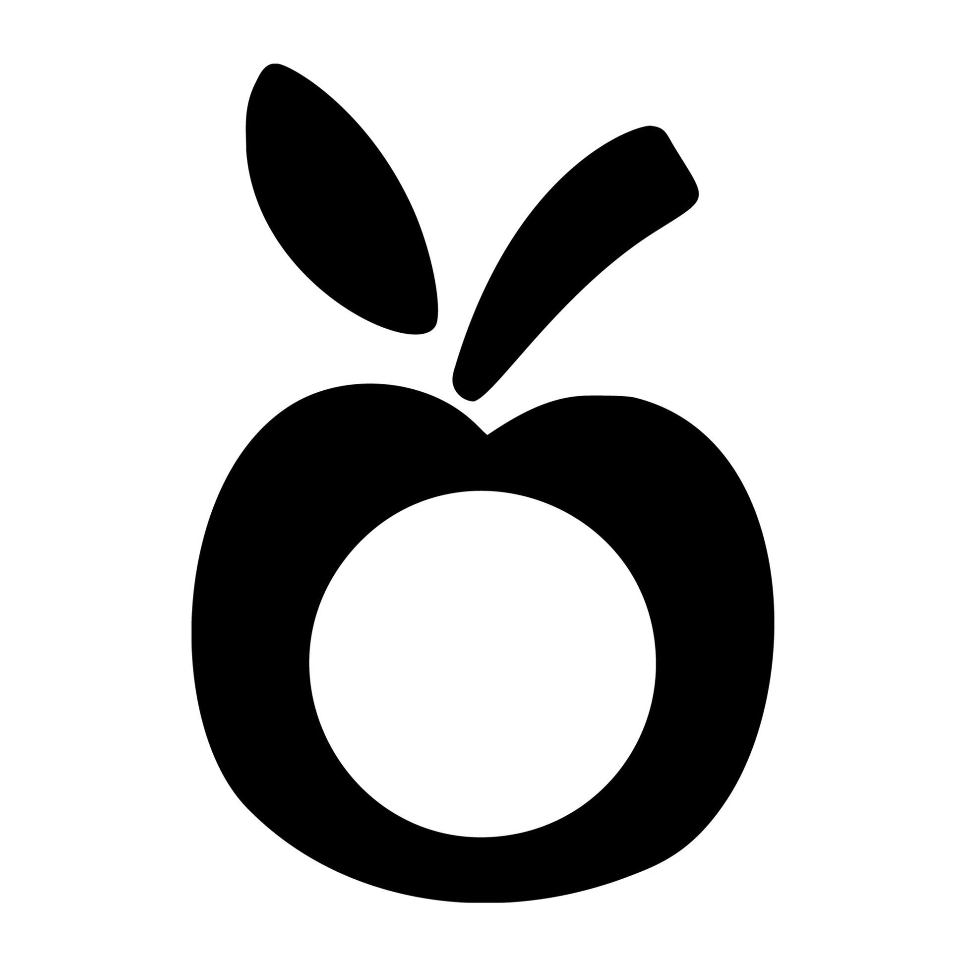 Graphic Apple Monogram Frame SVG