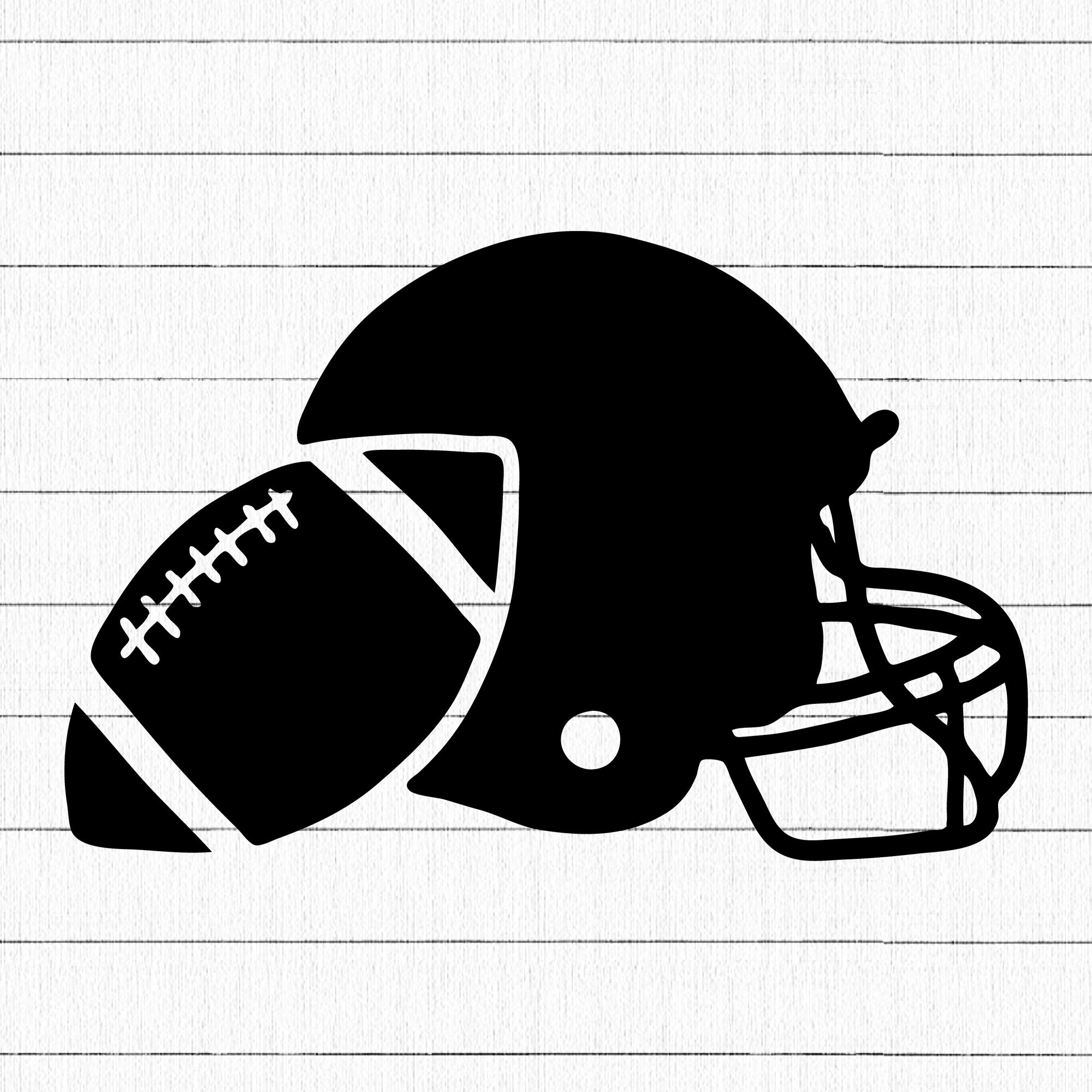 Graphic Football And Helmet SVG | M11F2