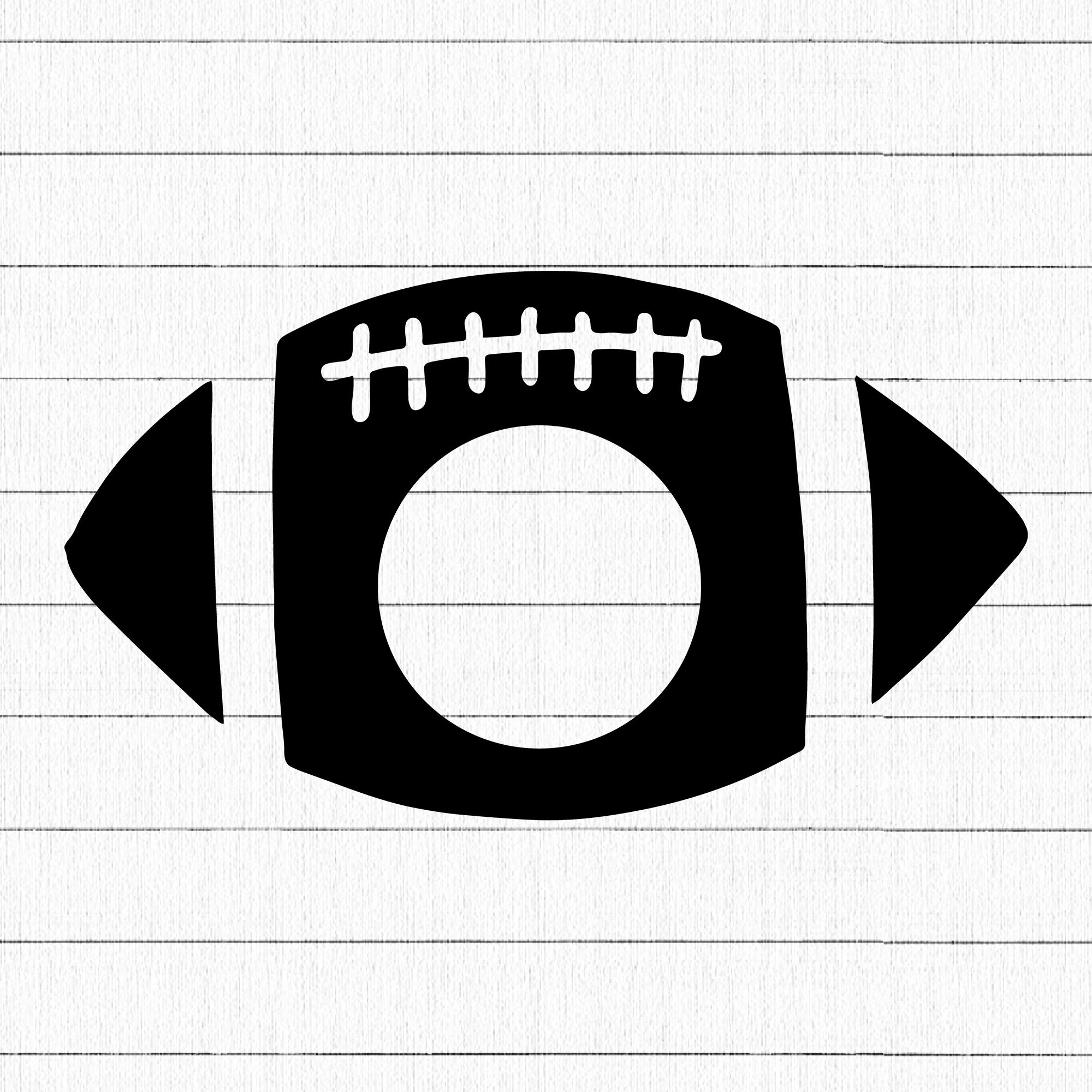 Graphic Football Monogram Frame SVG | M11F5