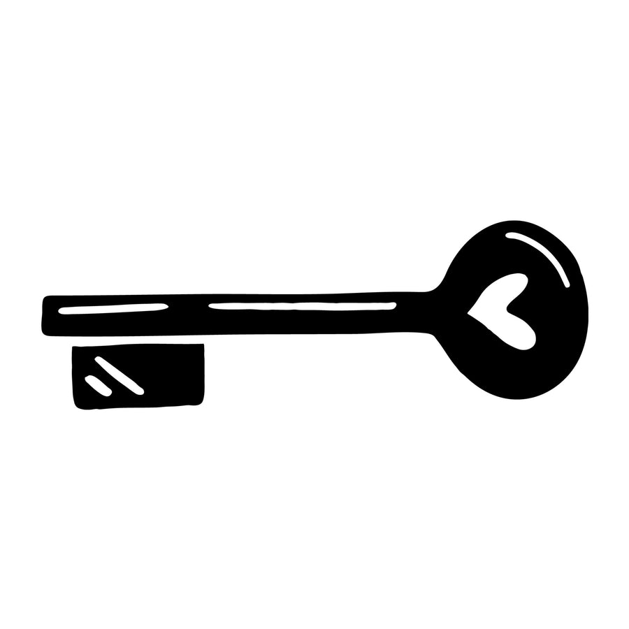 Graphic Heart Key Filled SVG