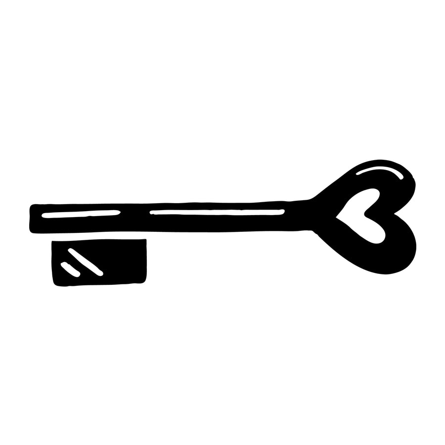 Graphic Heart Key Filled SVG