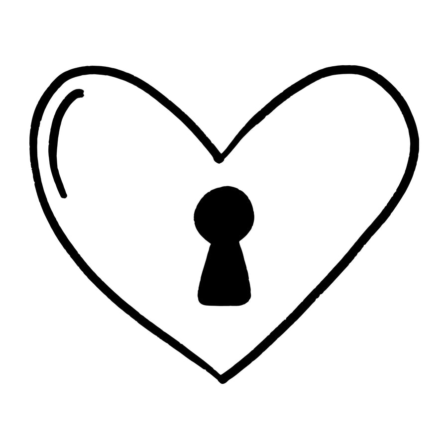 Graphic Heart Lock SVG