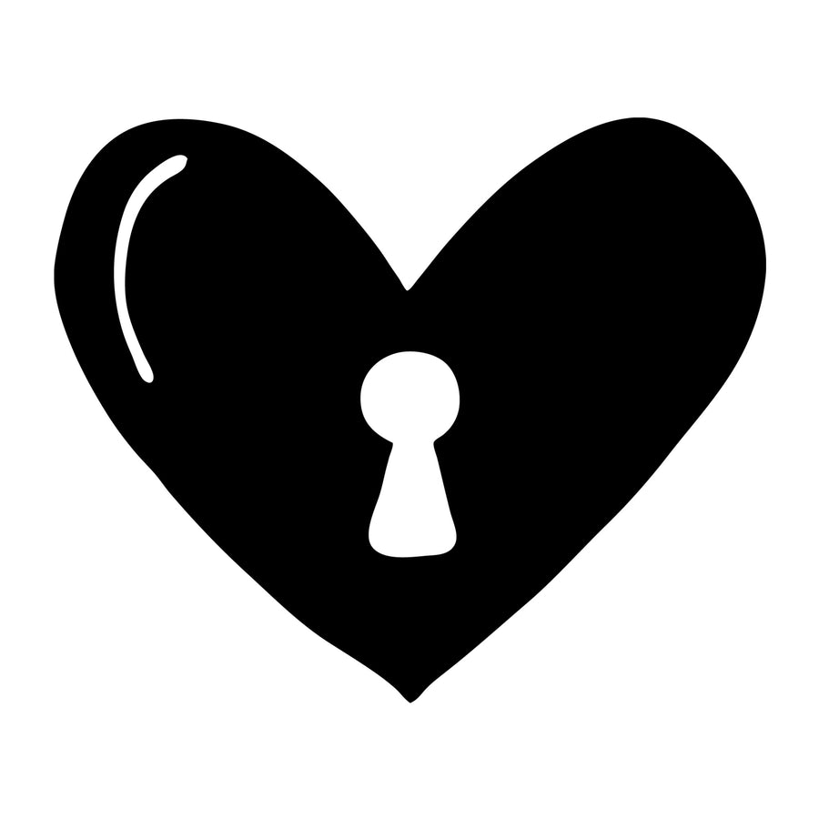 Graphic Heart Lock Filled SVG