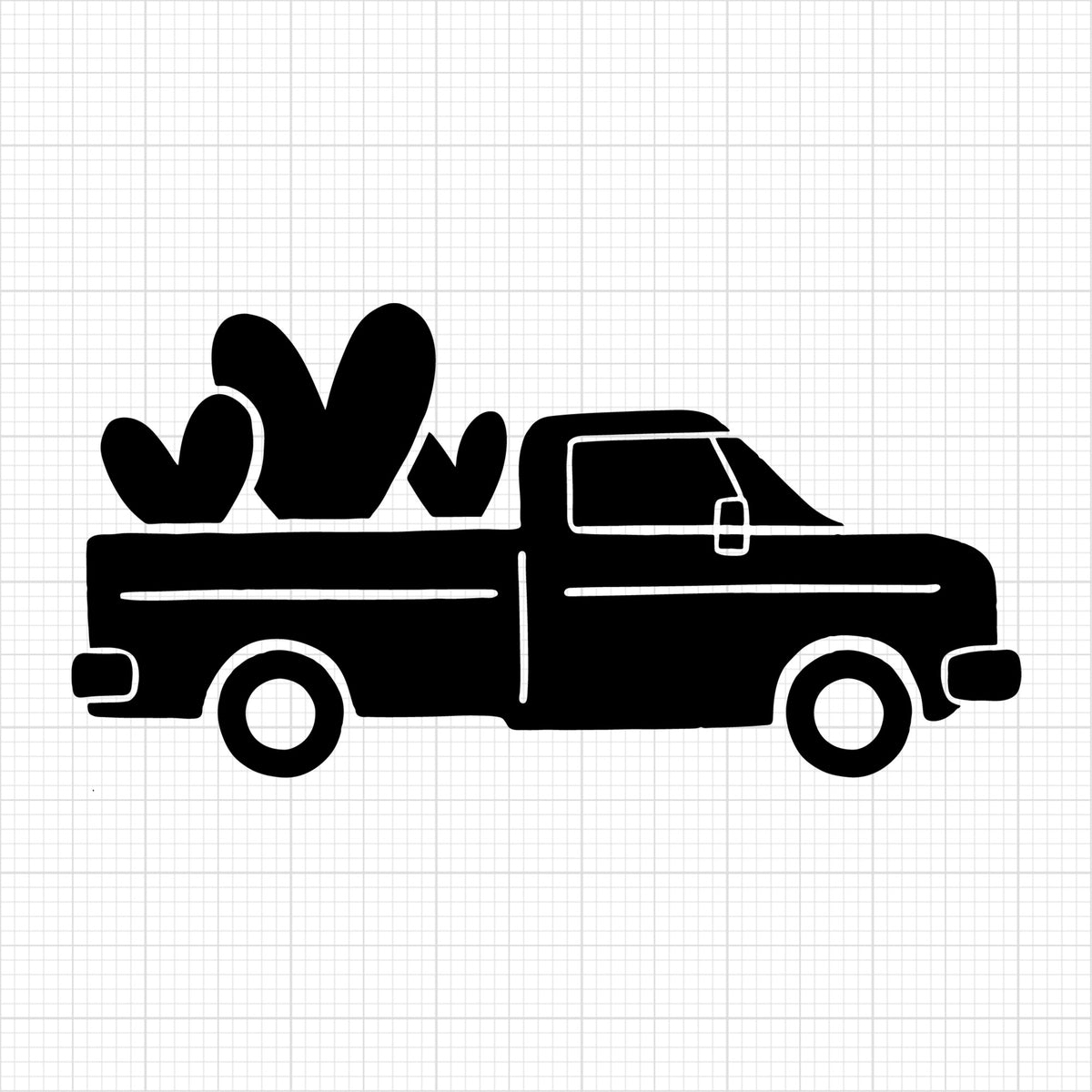 Heart Pick Up Truck