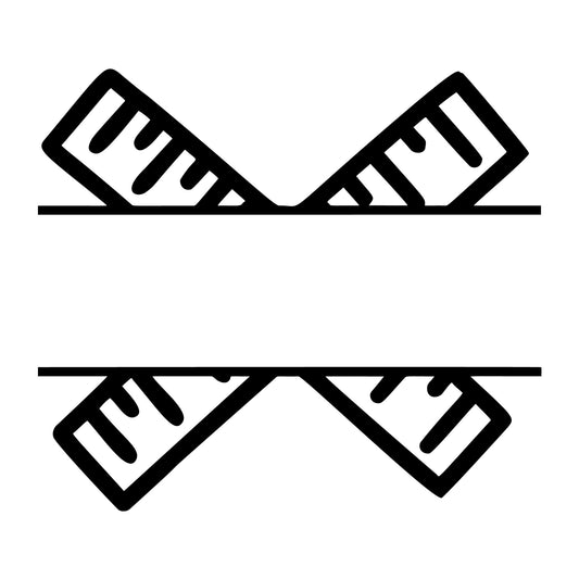 Graphic Rulers Monogram Frame SVG