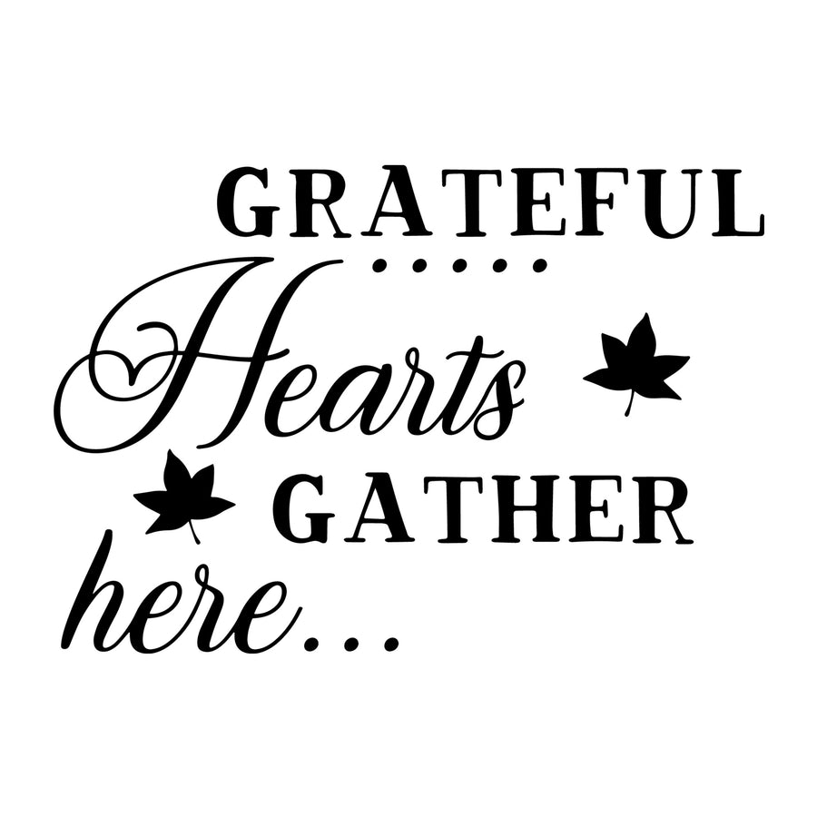 Grateful hearts gather here SVG
