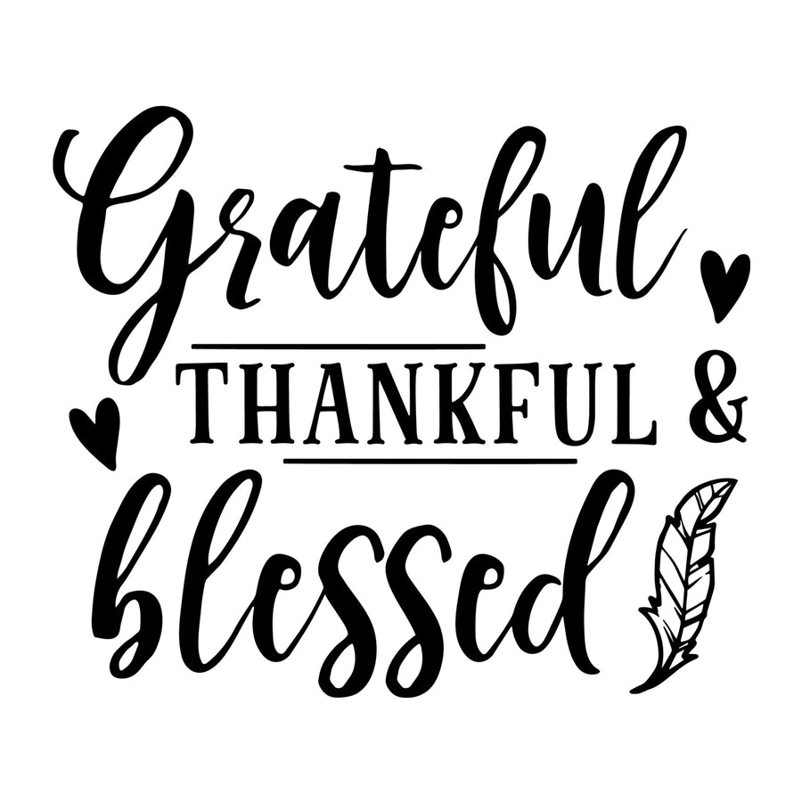 Grateful thankful and blessed SVG