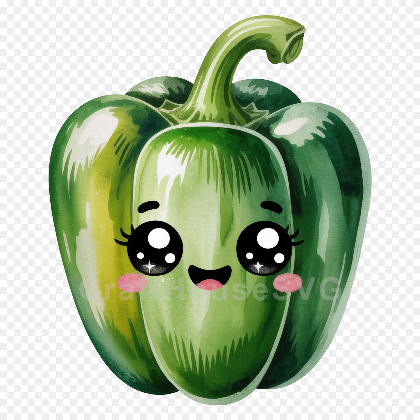 Kawaii Vegetables Clipart Sublimation Bundle PNG