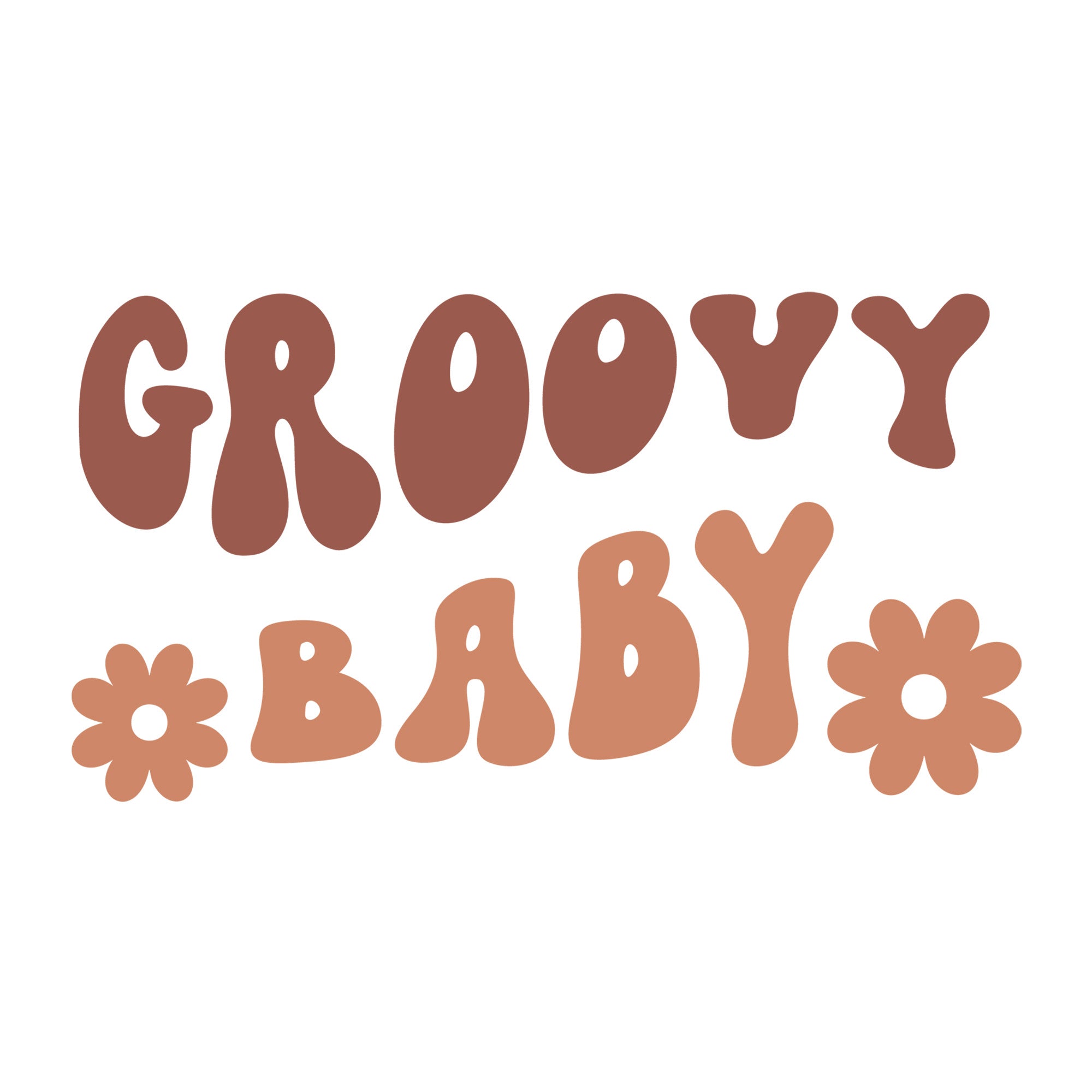 Groovy Baby SVG design for Cricut, Silhouette, laser cutting, vinyl, sublimation, and baby craft projects.