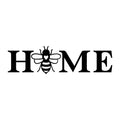 Home Bee SVG design for Cricut, Silhouette, laser cutting, vinyl, sublimation, and bee craft projects.