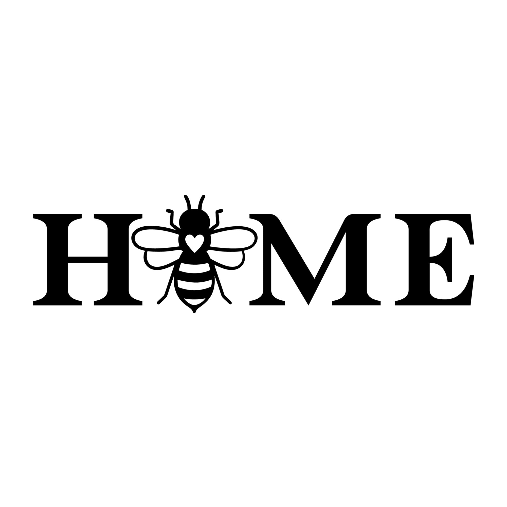 Home Bee SVG design for Cricut, Silhouette, laser cutting, vinyl, sublimation, and bee craft projects.