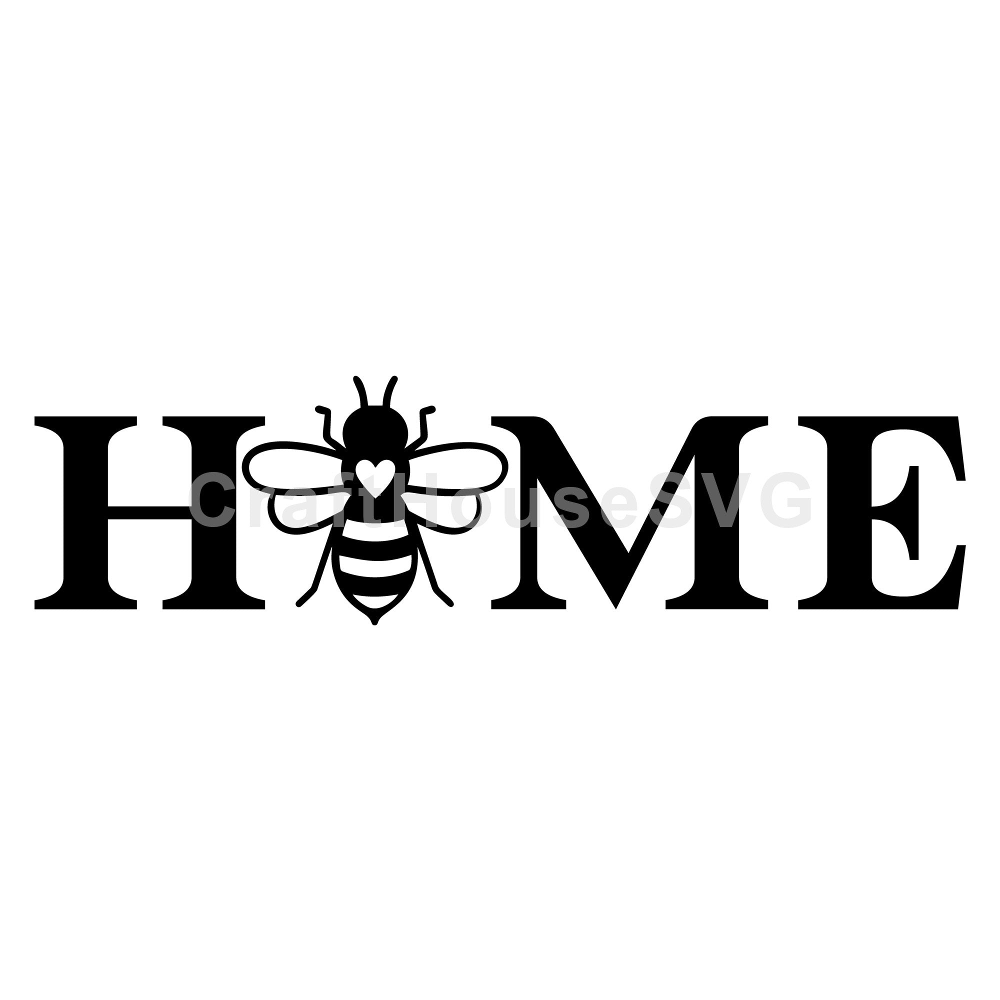 Home Bee Sign SVG , Spring, Honey Bee Cut File