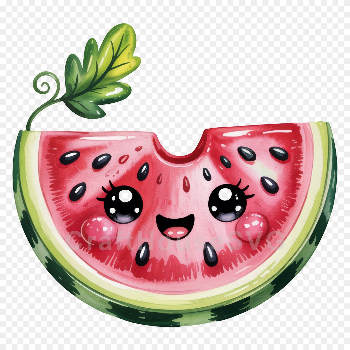 Kawaii Fruit Clipart Sublimation PNG Bundle