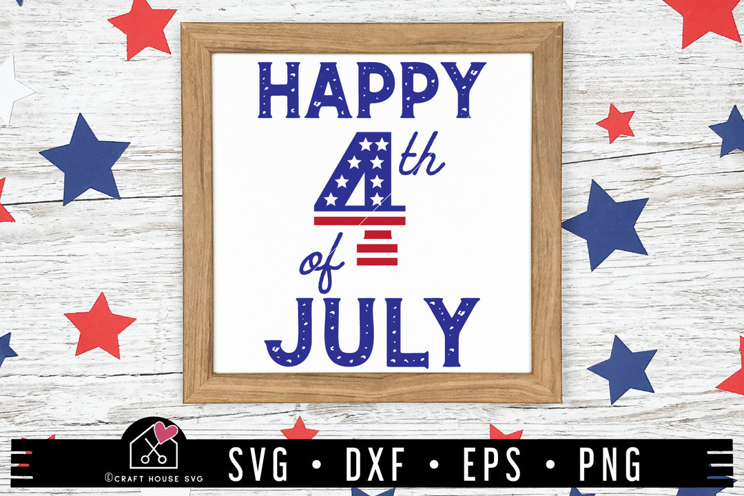 Happy 4th of July SVG Sign Design Cut Files