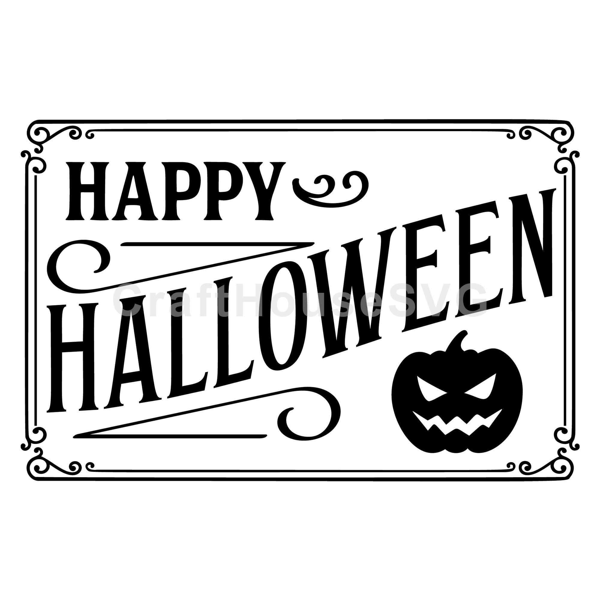 Halloween Countdown Vintage Sign SVG