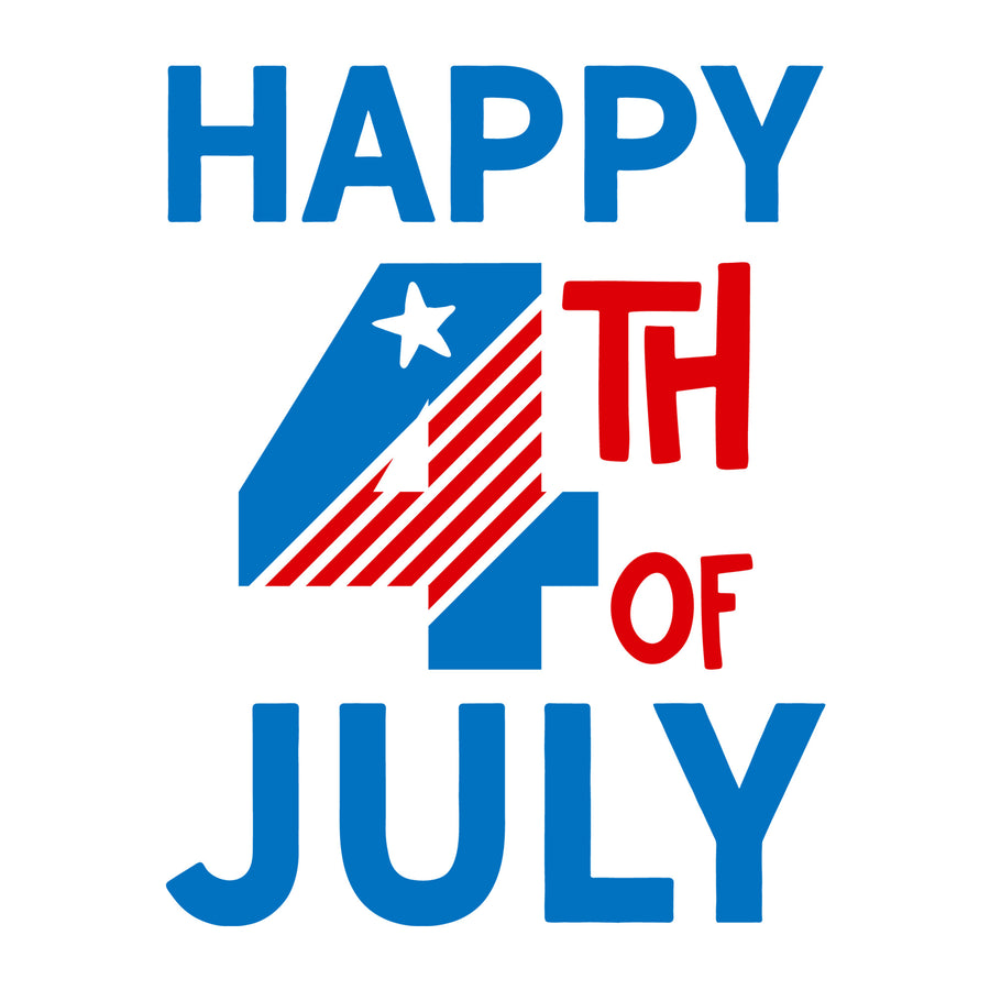 Happy 4th of July SVG for Cricut, Silhouette, laser cutting, vinyl, sublimation, 4th of July shirts, patriotic signs, decals, mugs, and DIY craft projects.