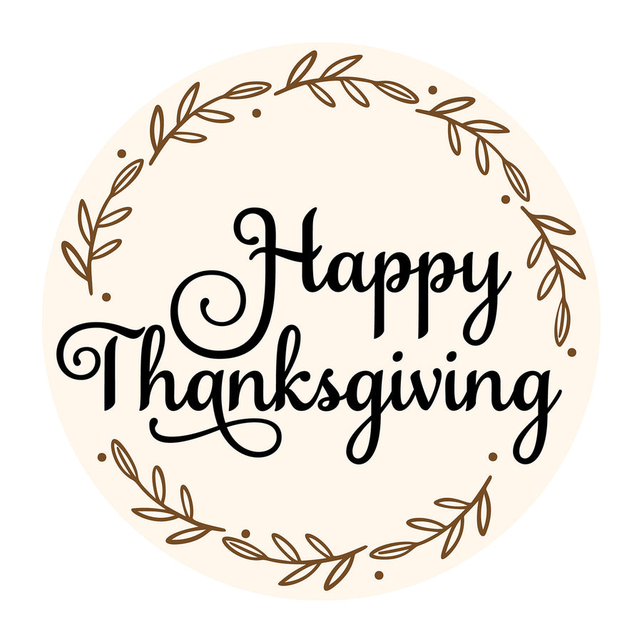 Happy Thanksgiving SVG design for Cricut, Silhouette, laser cutting, vinyl, sublimation, Thanksgiving signs, and fall craft projects.