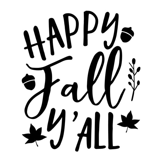 Happy fall y'all SVG
