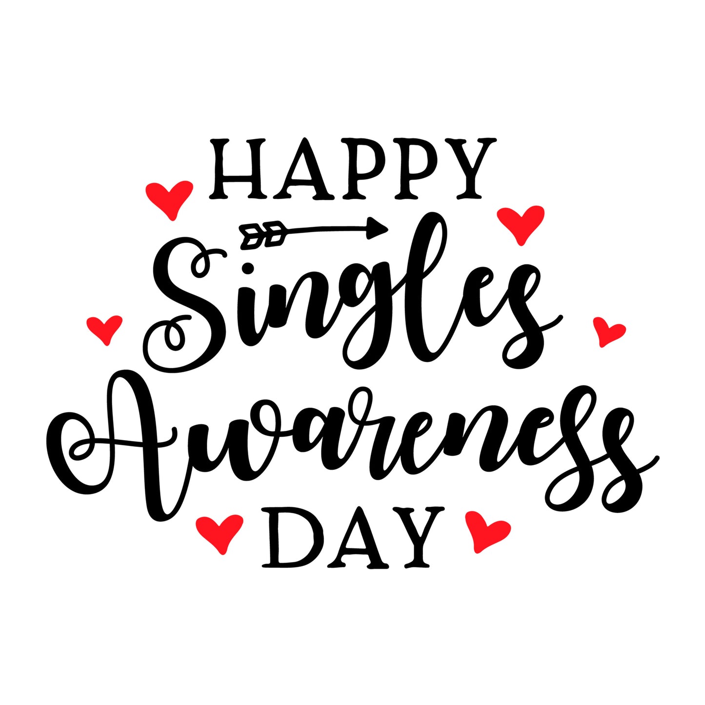 Happy singles awareness day SVG