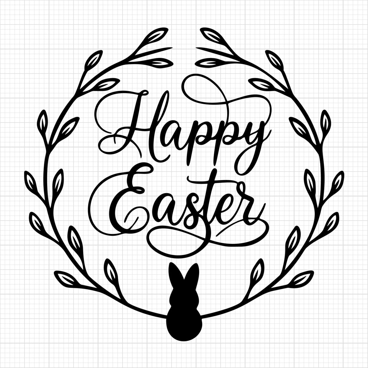Happy Easter wood sign 2