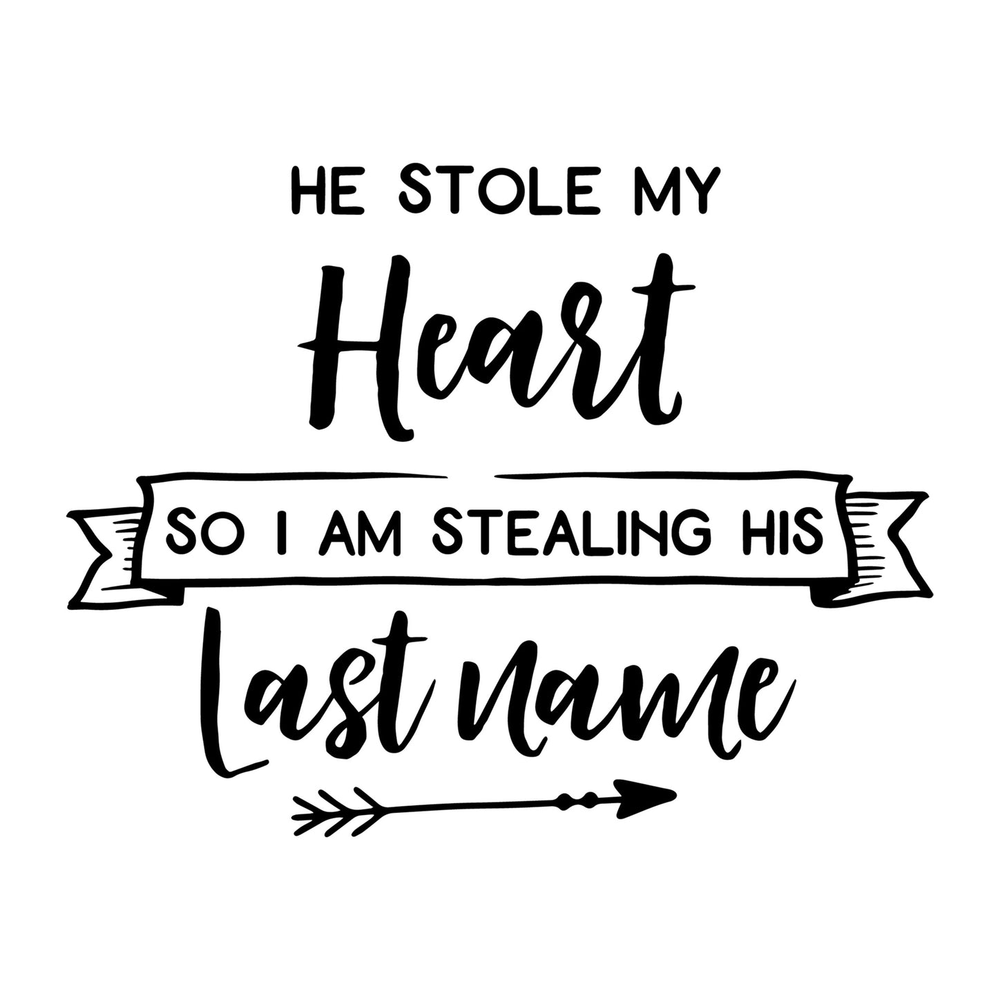 He Stole My Heart So I Am Stealing His Last Name SVG