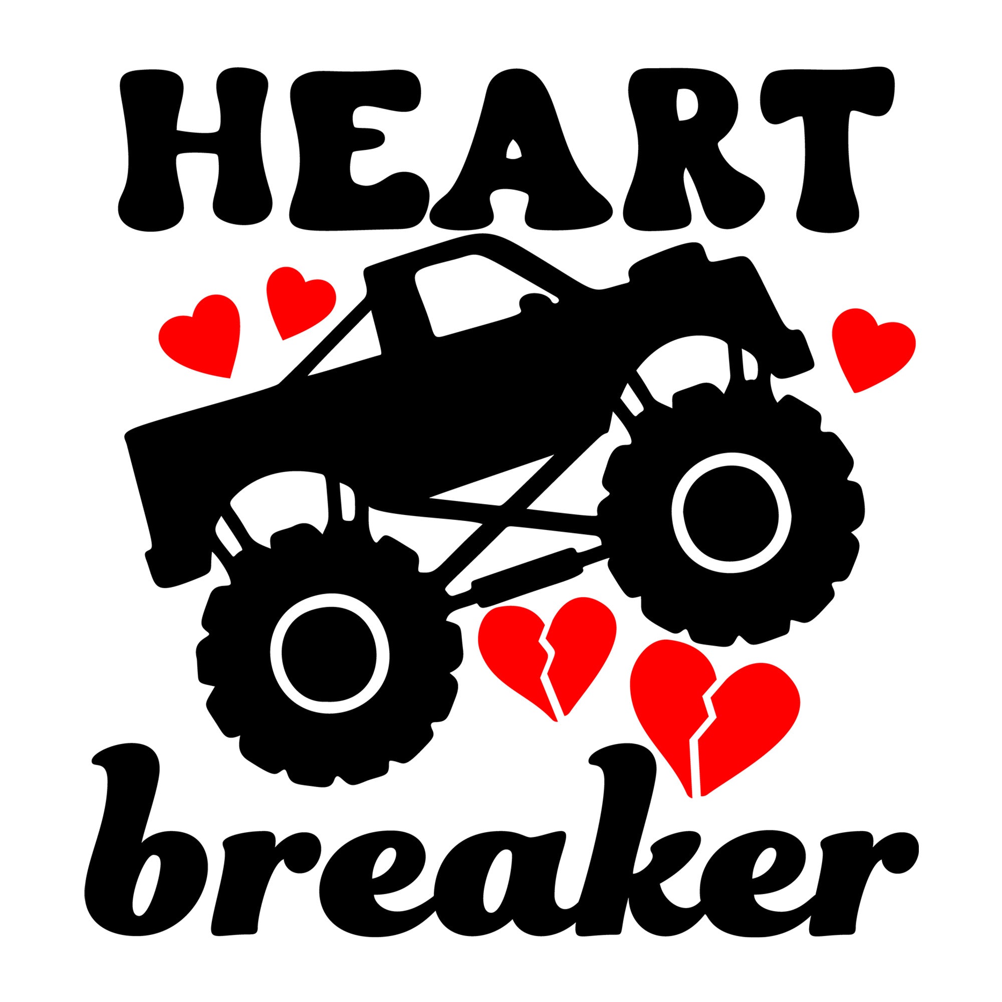 Heart Breaker SVG design for Cricut, Silhouette, laser cutting, vinyl, sublimation, Valentine kids crafts, and shirts.
