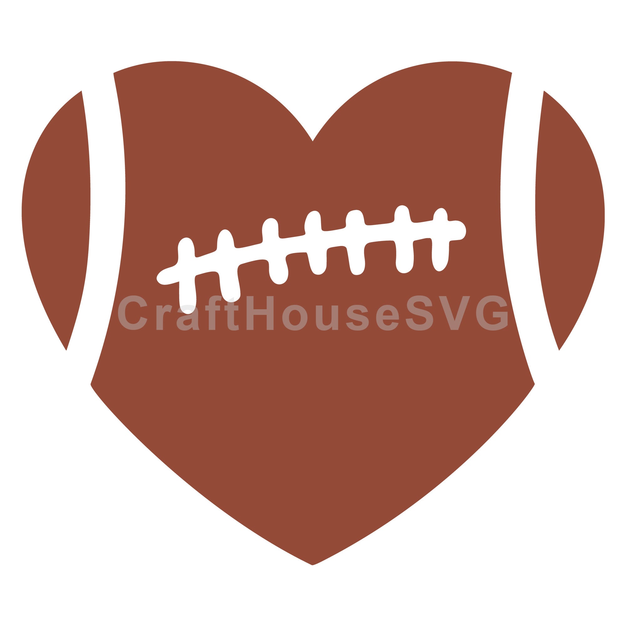 Heart American Football SVG