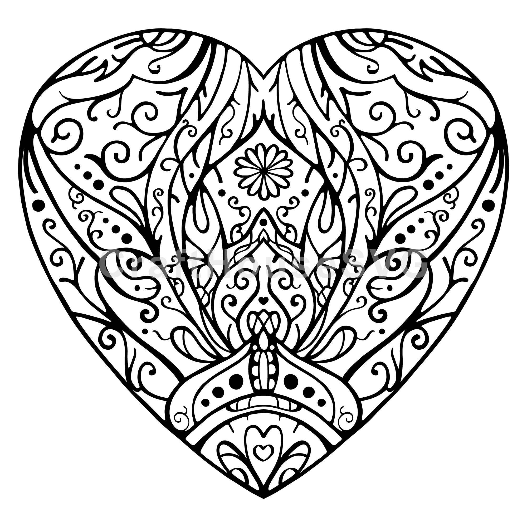 Heart Mandala SVG