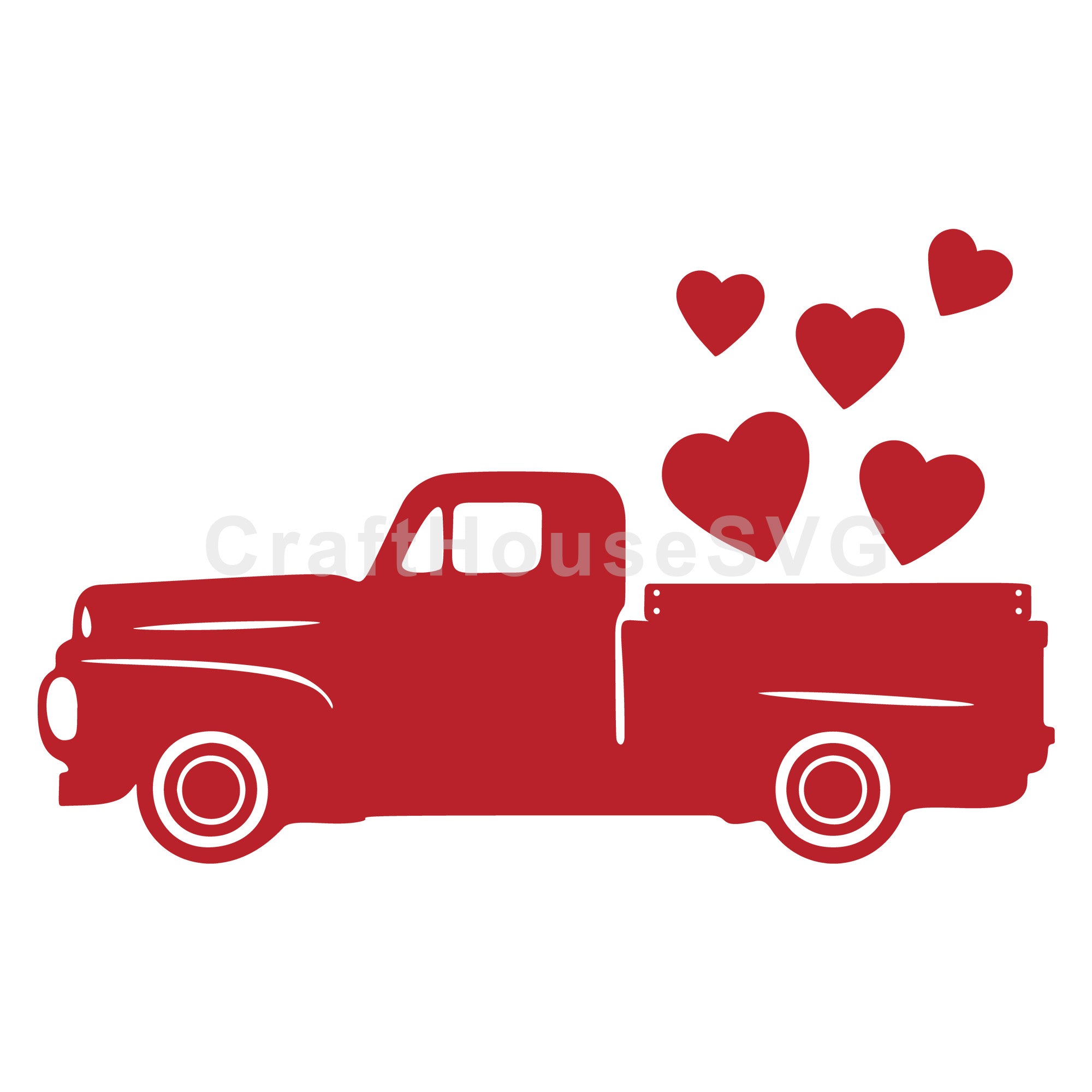 Heart Valentine Truck SVG