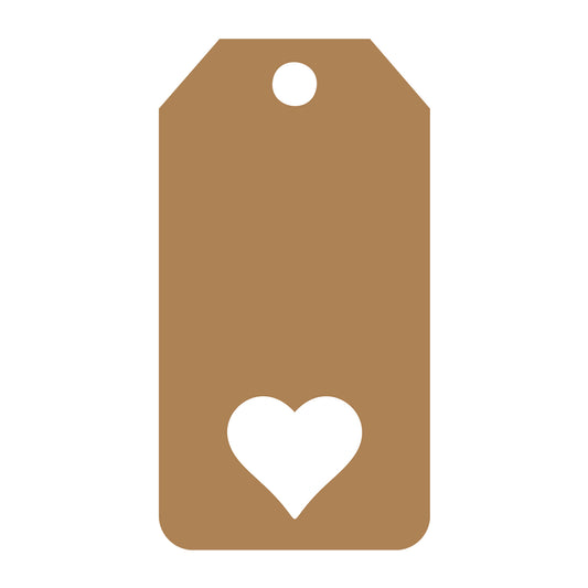 Heart Gift Tag SVG design for Cricut, Silhouette, laser cutting, vinyl, sublimation, gift tags, and craft projects.