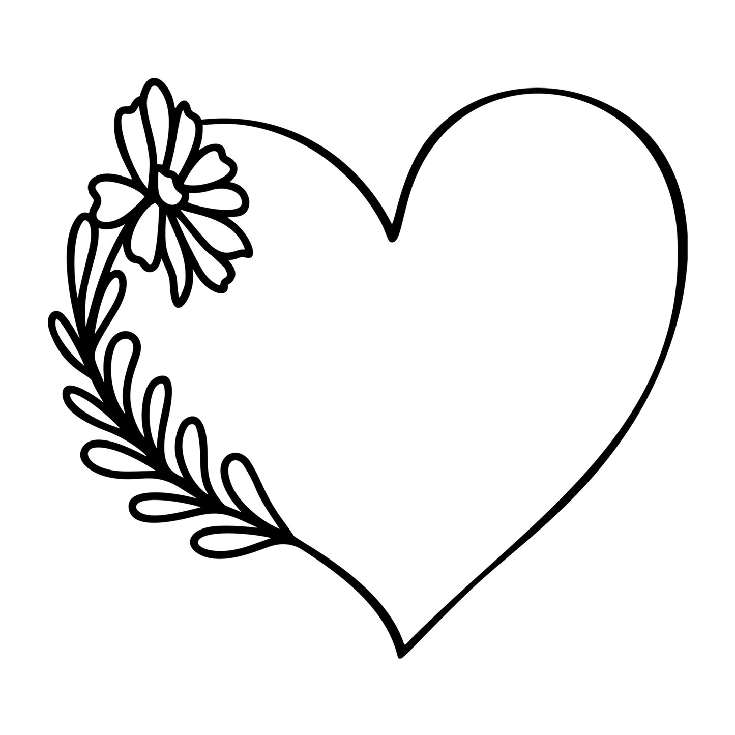 Heart Frame SVG design for Cricut, Silhouette, laser cutting, vinyl, sublimation, monograms, and craft projects.
