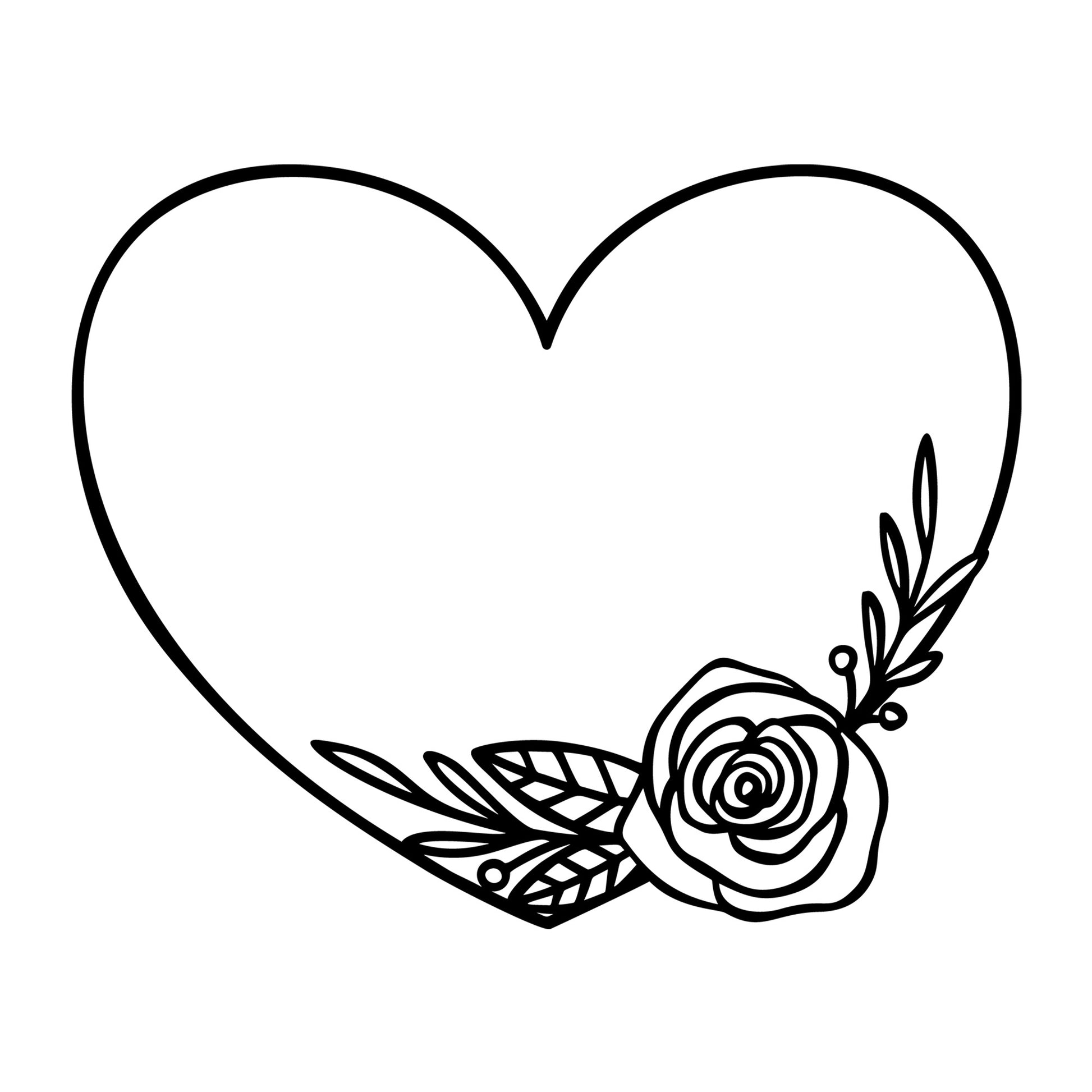 Heart Frame SVG design for Cricut, Silhouette, laser cutting, vinyl, sublimation, monograms, and craft projects.