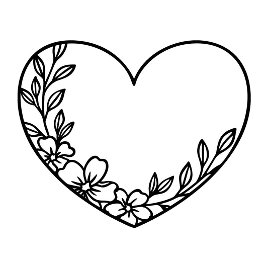 Heart Frame SVG design for Cricut, Silhouette, laser cutting, vinyl, sublimation, monograms, and craft projects.