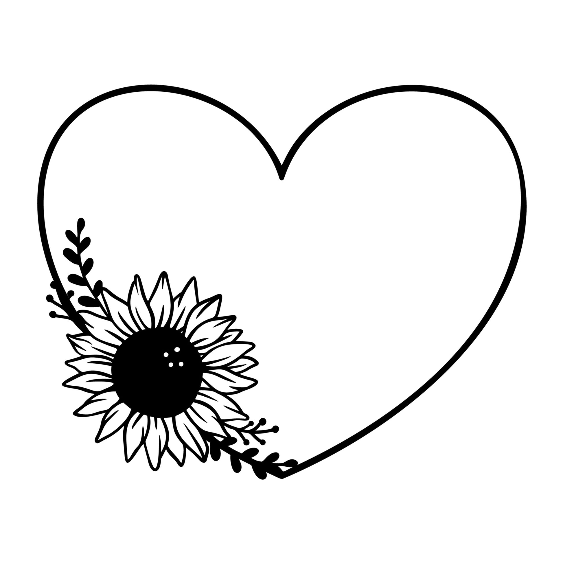 Heart Frame SVG design for Cricut, Silhouette, laser cutting, vinyl, sublimation, monograms, and craft projects.