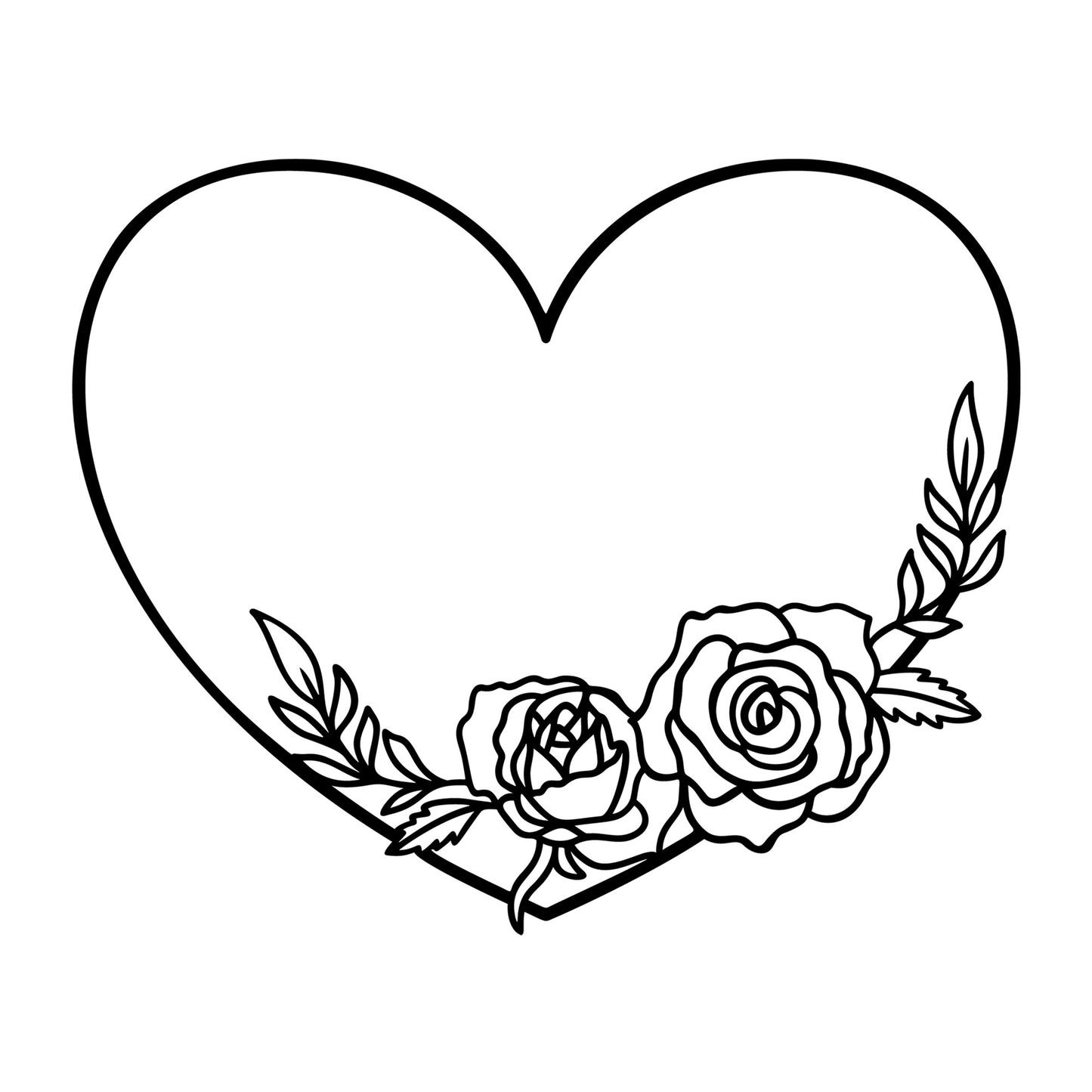 Heart Frame SVG design for Cricut, Silhouette, laser cutting, vinyl, sublimation, monograms, and craft projects.