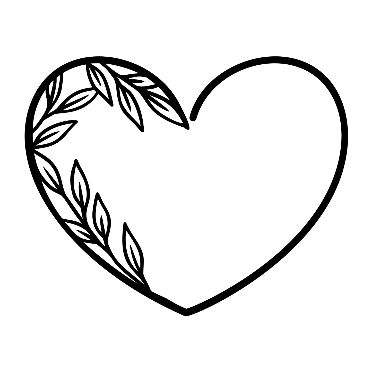 Heart Frame SVG design for Cricut, Silhouette, laser cutting, vinyl, sublimation, monograms, and craft projects.