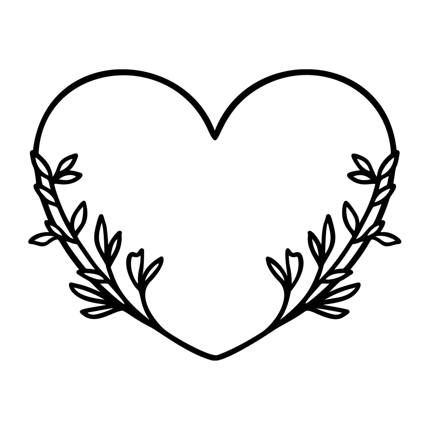 Heart Frame SVG design for Cricut, Silhouette, laser cutting, vinyl, sublimation, monograms, and craft projects.