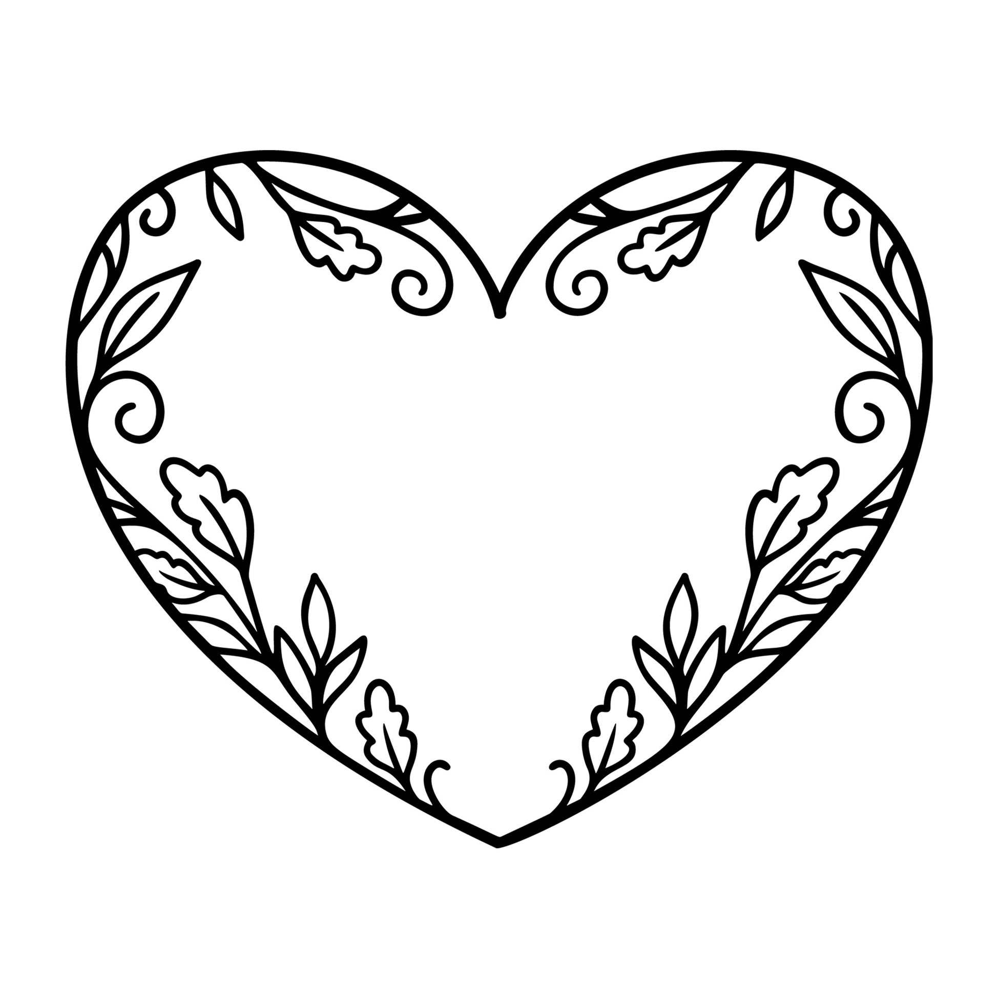 Heart Frame SVG design for Cricut, Silhouette, laser cutting, vinyl, sublimation, monograms, and craft projects.