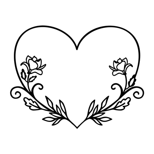 Heart Frame SVG design for Cricut, Silhouette, laser cutting, vinyl, sublimation, monograms, and craft projects.