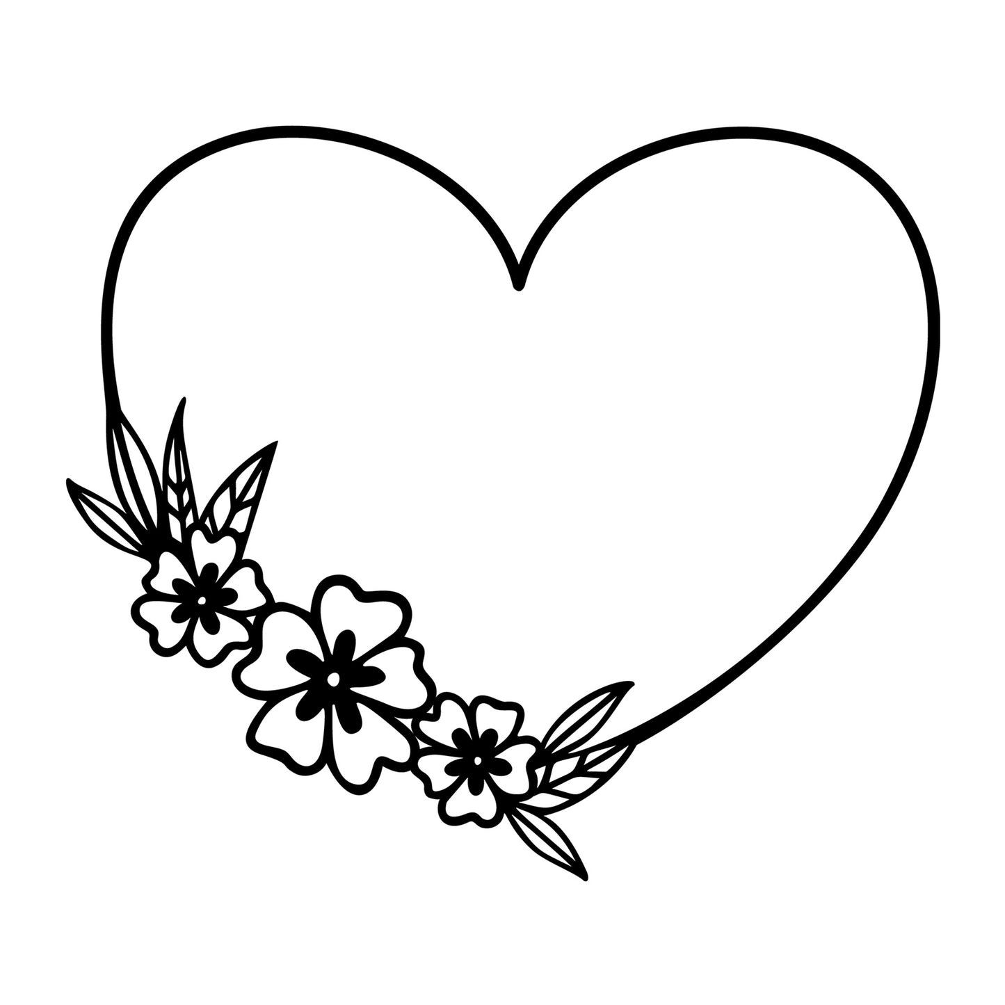 Heart Frame SVG design for Cricut, Silhouette, laser cutting, vinyl, sublimation, monograms, and craft projects.