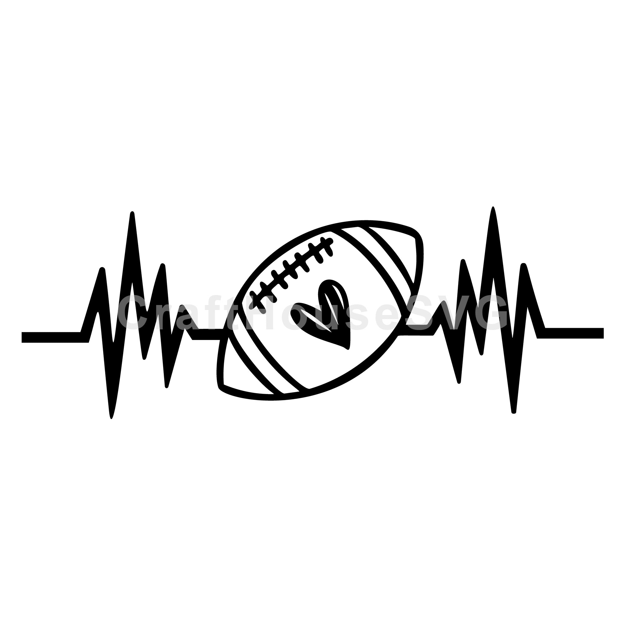 Heartbeat American Football SVG