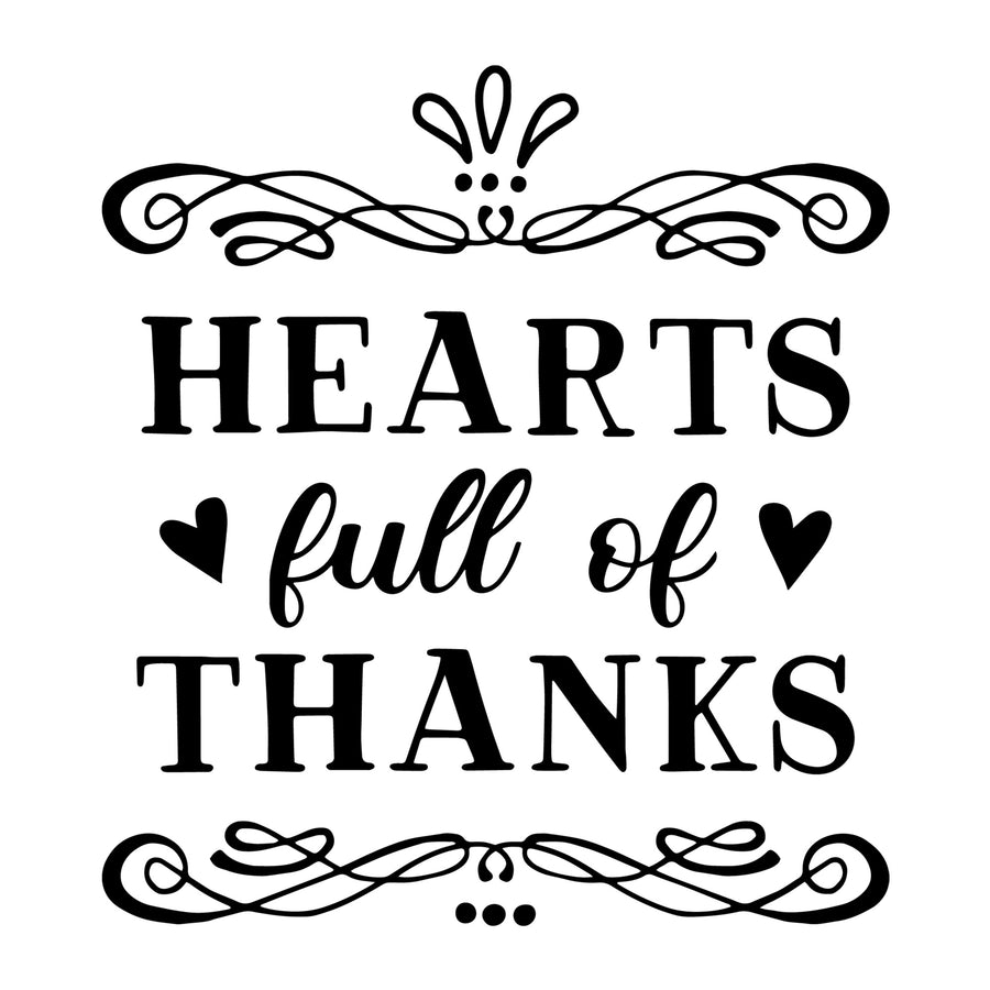 Hearts full of thanks SVG