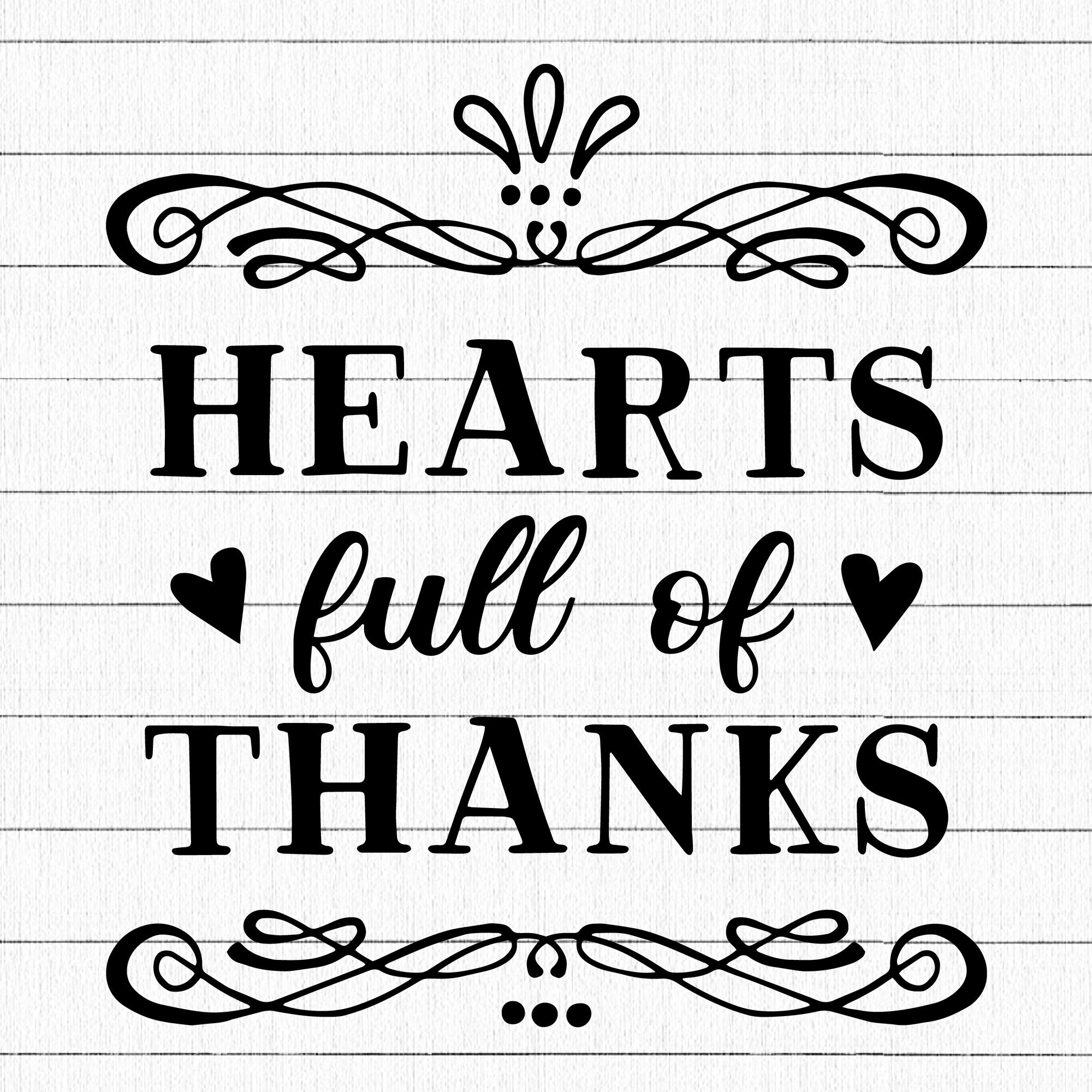 Hearts full of thanks SVG | M39F12