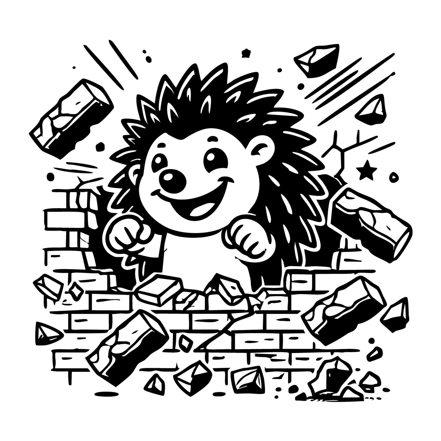 Hedgehog SVG for Cricut, Silhouette, laser cutting, vinyl, sublimation, animal crafts, decals, shirts, and DIY craft projects.