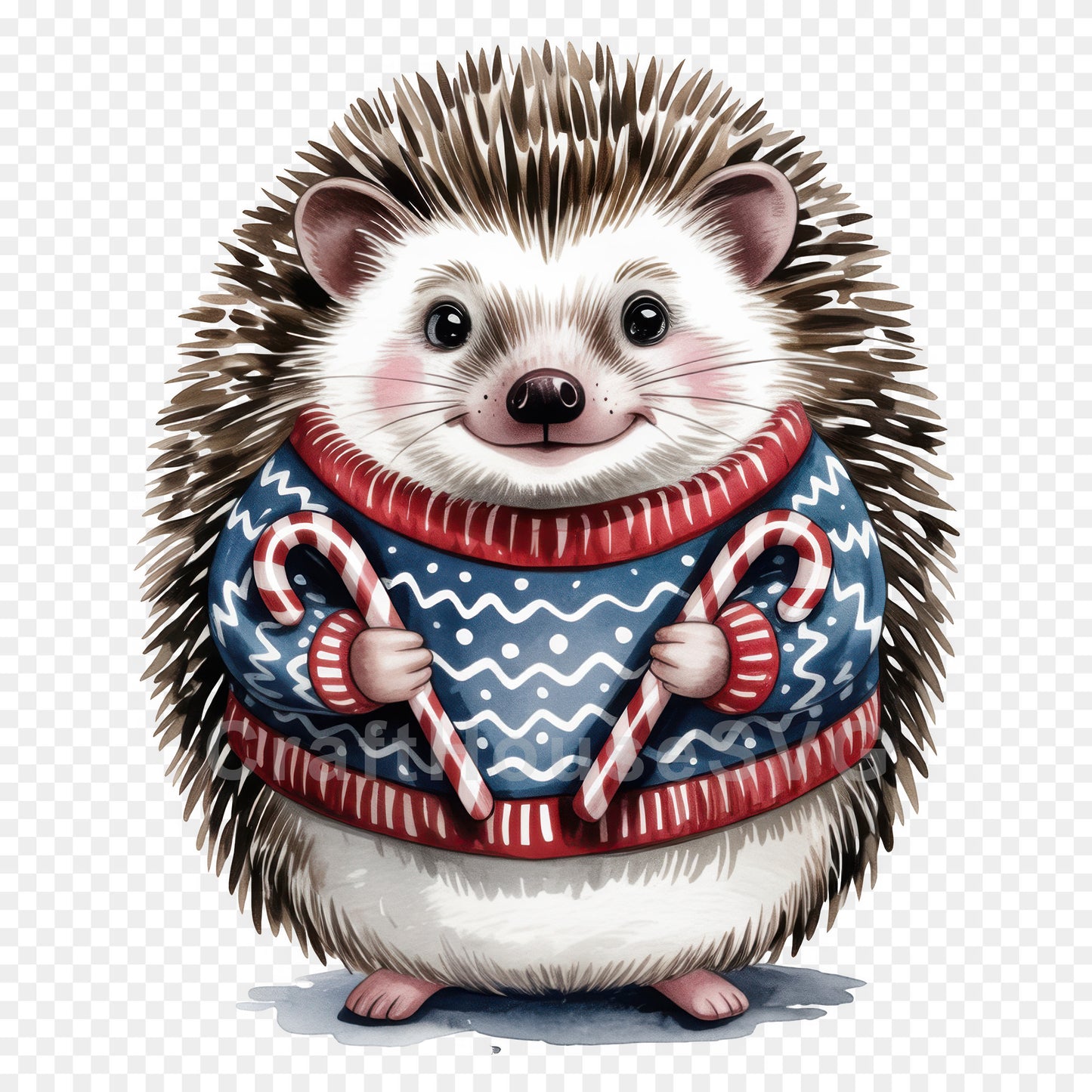 Woodland Animals Christmas Sweater Clipart Bundle